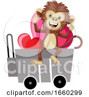 Monkey On Shopping Cart