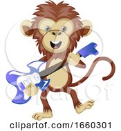 Monkey Playing Guitar by Morphart Creations