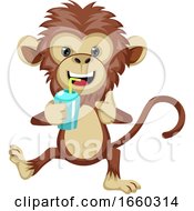 Poster, Art Print Of Monkey With Soda