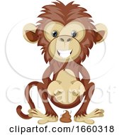 Poster, Art Print Of Monkey Pooping
