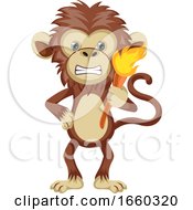 Poster, Art Print Of Monkey With Torch