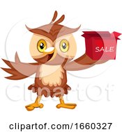 Owl With Sale Box