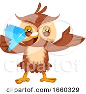 Owl Holding Diamond