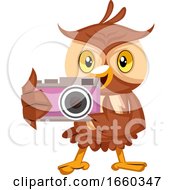 Poster, Art Print Of Owl With Camera