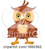 Poster, Art Print Of Happy Owl Smiling