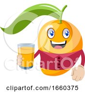 Poster, Art Print Of Mango With Orange Juice