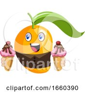 Poster, Art Print Of Mango With Ice Cream