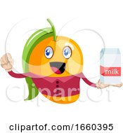 Poster, Art Print Of Mango Holding Milk