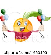 Poster, Art Print Of Mango Holding Balloons