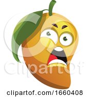 Poster, Art Print Of Mango Cartoon Angry Face