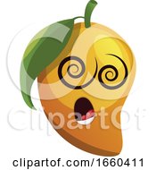 Mango Face Feeling Dizzy Illustration