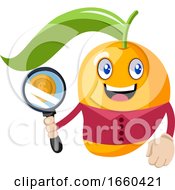 Poster, Art Print Of Mango With Magnifying Glass