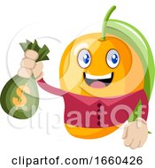 Poster, Art Print Of Mango With Bag Of Money