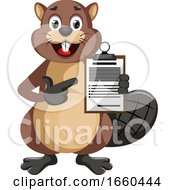 Beaver Holding Construction Notepad