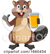 Poster, Art Print Of Beaver With Juice