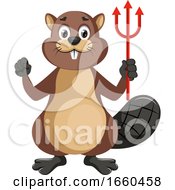 Poster, Art Print Of Beaver With Devil Spear