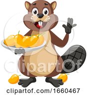 Poster, Art Print Of Beaver With Mangoes