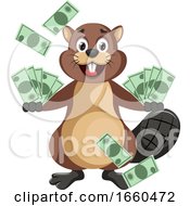 Poster, Art Print Of Beaver With Money
