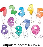 Poster, Art Print Of Balloon Numbers