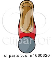 Red Tsarouchi Shoe by Any Vector