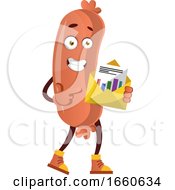 Poster, Art Print Of Sausage With Envelope