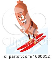 Poster, Art Print Of Sausage Skiing