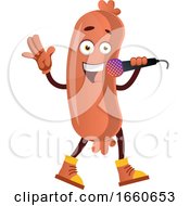 Poster, Art Print Of Sausage On Microphone