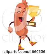 Poster, Art Print Of Sausage Holding Trophy