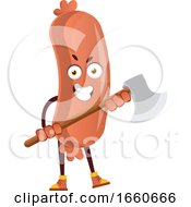 Poster, Art Print Of Sausage With Axe