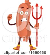 Poster, Art Print Of Sausage With Devil Spear
