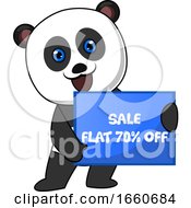 Poster, Art Print Of Panda With Sale Sign
