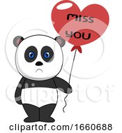Poster, Art Print Of Panda With Balloon