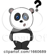 Poster, Art Print Of Panda With Question Marks