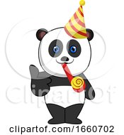 Poster, Art Print Of Panda With Birthday Hat