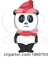 Poster, Art Print Of Panda With Hat And Scarf