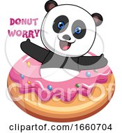 Poster, Art Print Of Panda With Donut