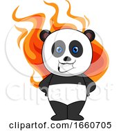 Poster, Art Print Of Panda With Burning Heart