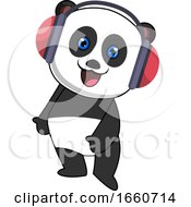Poster, Art Print Of Panda With Headphone