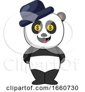 Poster, Art Print Of Panda With Blue Hat