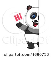 Poster, Art Print Of Panda Saying Hi