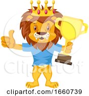 Lion With Trophy