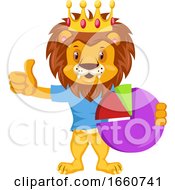 Poster, Art Print Of Lion With Analytics