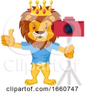 Poster, Art Print Of Lion With Camera