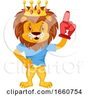 Poster, Art Print Of Lion With Red Glove