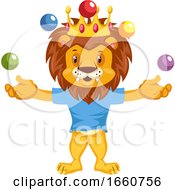 Poster, Art Print Of Juggling Lion