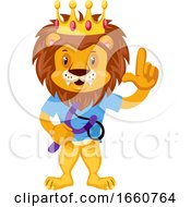 Poster, Art Print Of Lion With Sling Shot
