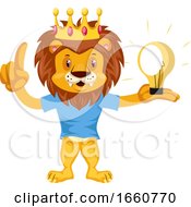 Poster, Art Print Of Lion Having Idea