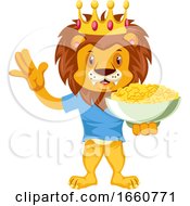 Poster, Art Print Of Lion With Snacks