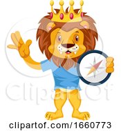 Poster, Art Print Of Lion With Compas