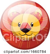 Poster, Art Print Of Cartoon Character Of A Smiling Yellow Lion